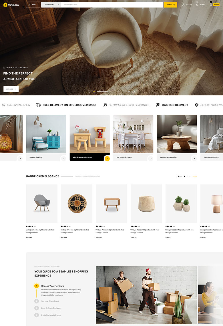Furniture & Interior Store WooCommerce Theme - 1