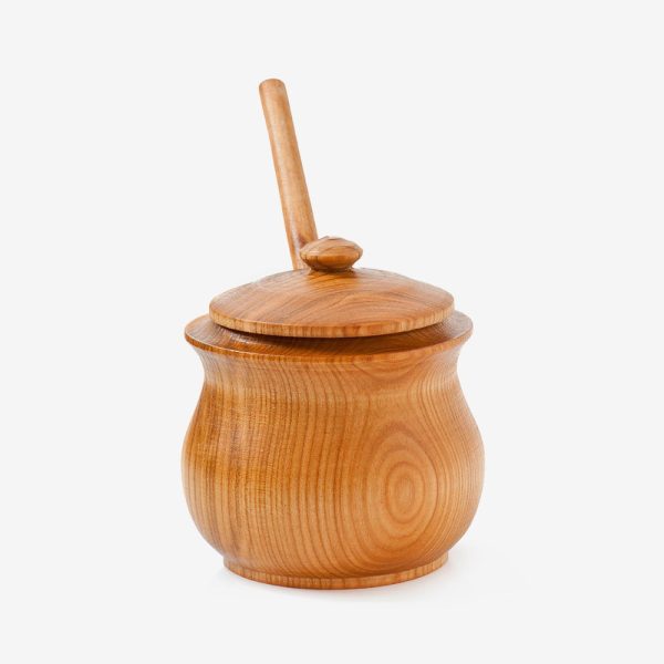 Wooden Sugar Bowl with Lid